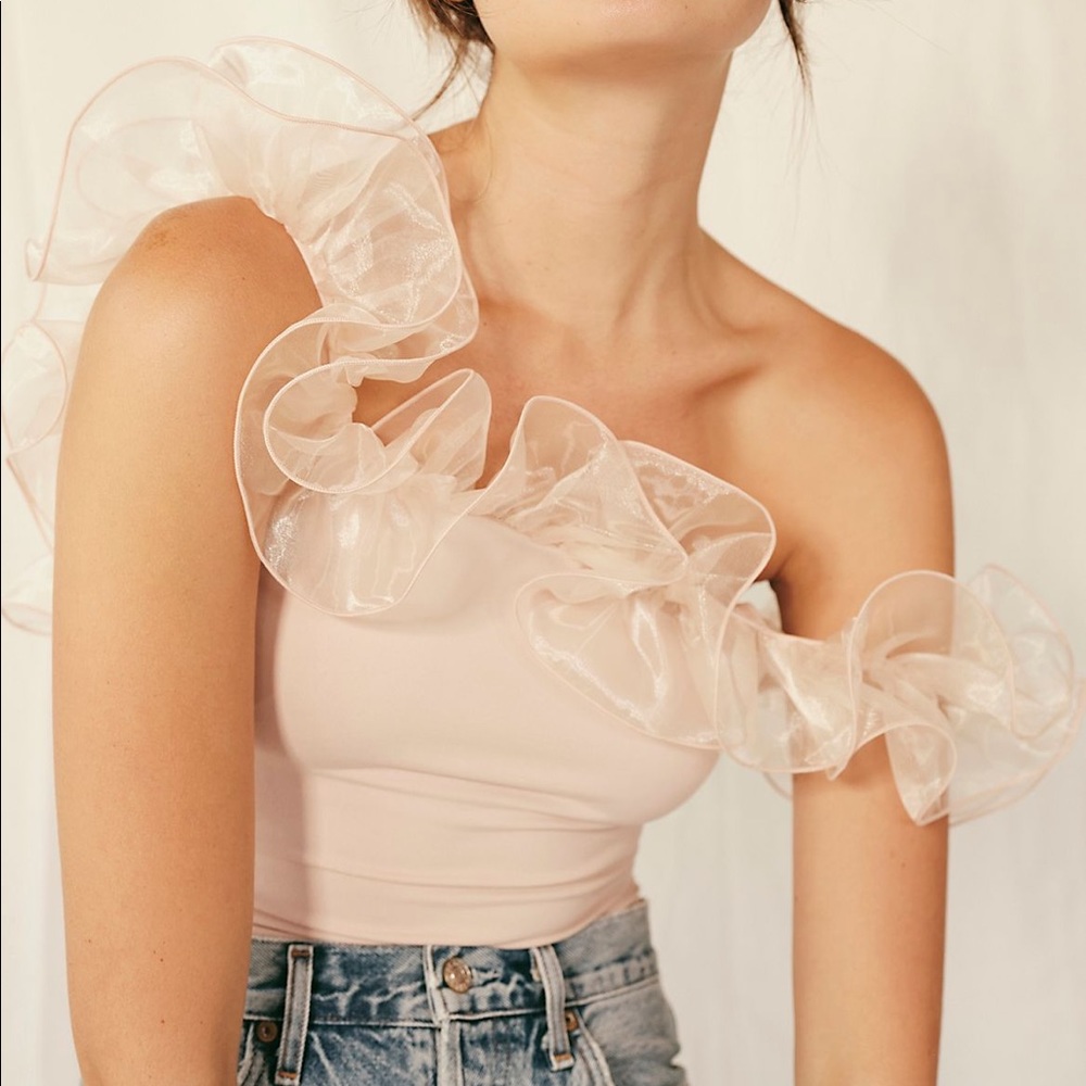 Free People Ruffled Bodysuit - Picture 2 of 4